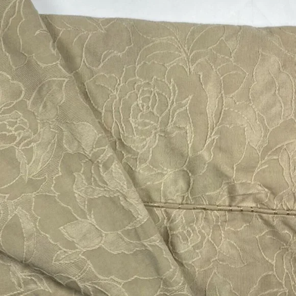 SureFit Tan Twin Bedskirt Brown Floral Luxury Bed